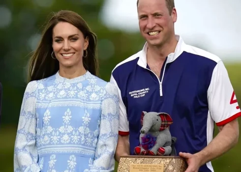 Принцесса Кэтрин в необычном наряде поддержала принца Уильяма на матче поло