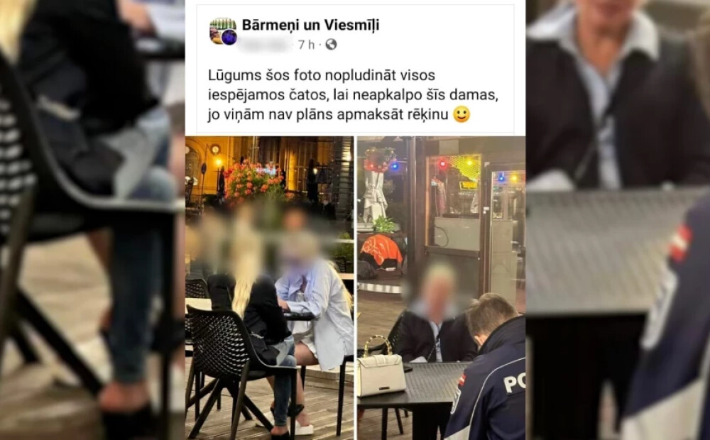 Lietā daudz jautājumu: Rīgas restorāns publiskojis foto ar sievietēm, kuras paēdušas pusdienas un it kā nav samaksājušas
