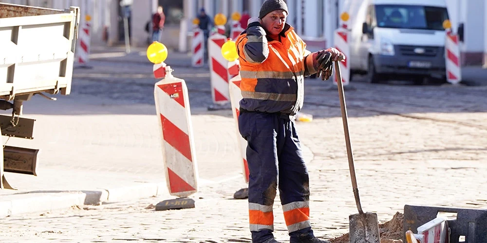 Ceļa remontdarbi Matīsa ielā. 