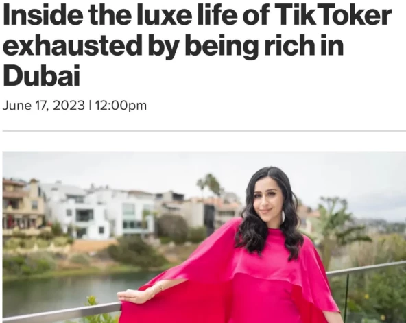 Linda Andrade lepojas, ka par viņas dzīvesstilu raksta prese, piemēram, "New York Post" (ekrānuzņēmums no Andrades "Facebook" lapas)