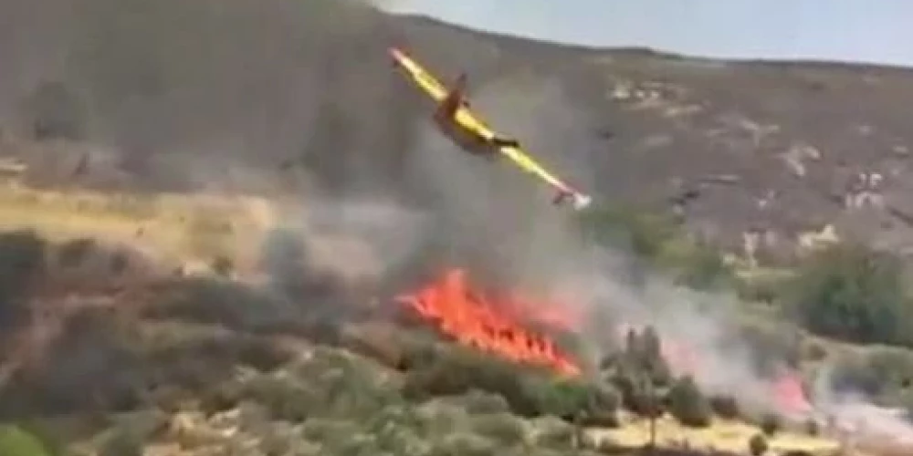 ВИДЕО: в Греции во время тушения огня разбился пожарный самолет