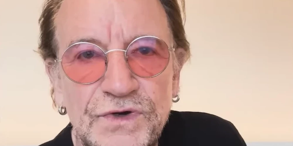 Bono pauž atbalstu labdarības akcijai (ekrānuzņēmums)