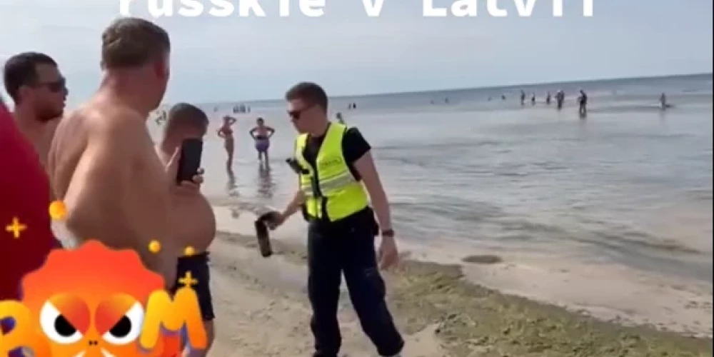 Скандальный конфликт на пляже в Юрмале: заведено уголовное дело за оскорбление полицейского