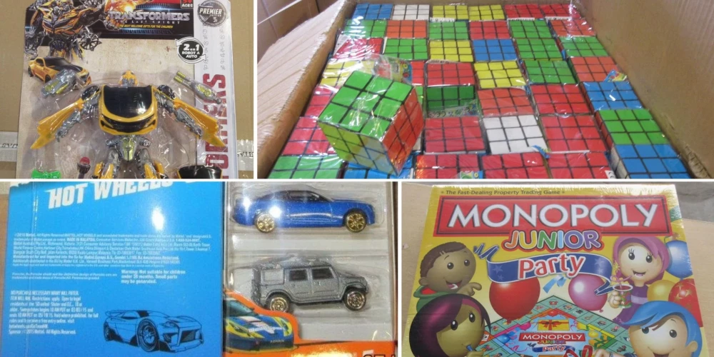 VID kravā no Ķīnas konstatējis vairāk nekā 4200 viltotu rotaļlietu