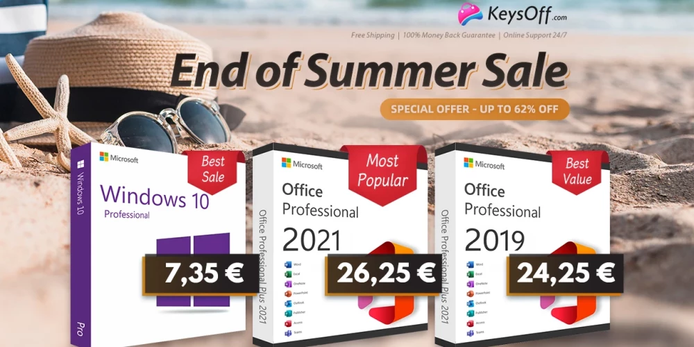 Naudas taupīšanas padoms: iegādājieties "Office 2021 Pro Keysoff" vasaras beigu izpārdošanā un ietaupi līdz 90%