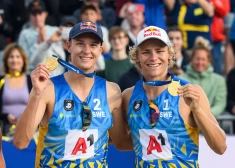 Zviedrijas pludmales volejbolisti Ohmans un Hellvigs nosargā Eiropas čempionu titulu