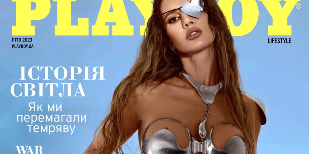 Par "Playboy" vāka modeli kļūst okupantu apšaudē izdzīvojusī Irina - ukraiņu sieviešu spēka simbols