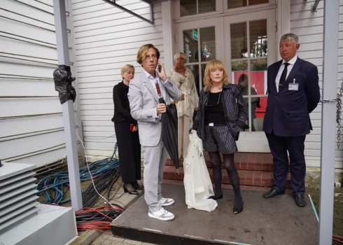 Максим Галкин, Алла Пугачева и Лайма Вайкуле на фестивале