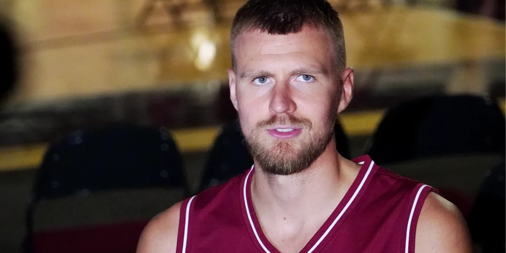 Latvijas vīriešu basketbola valstsvienības spēlētājs Kristaps Porziņģis.