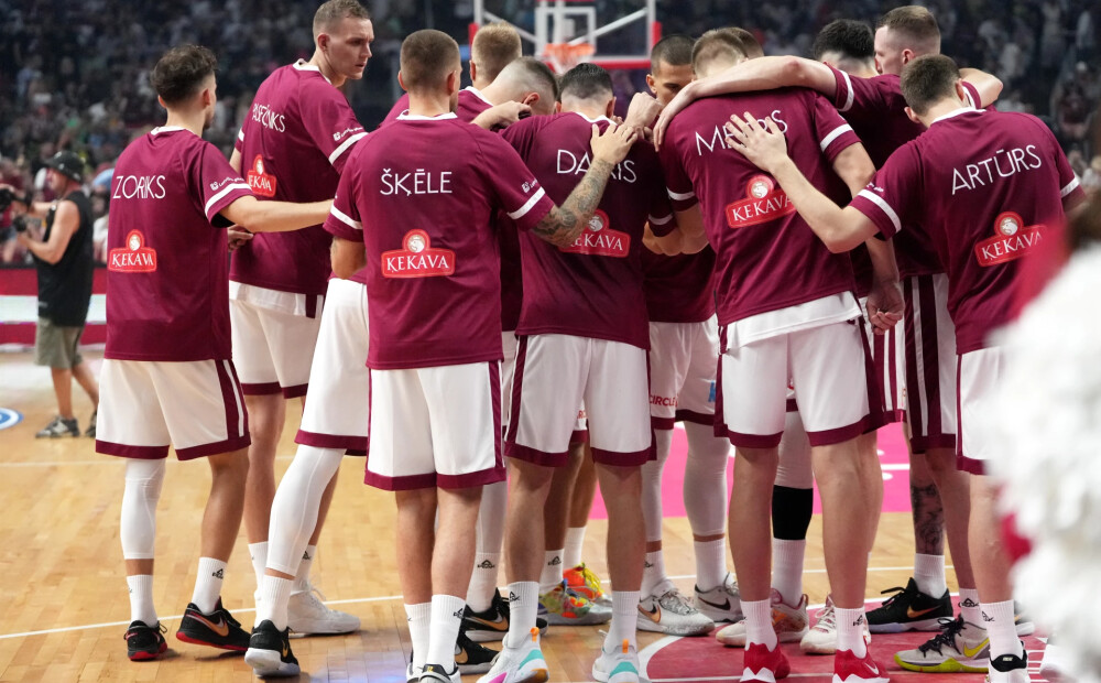 Latvijas basketbolisti pārbaudes spēlē pirms došanās uz Āziju sagrauj Somiju