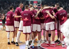 Pārbaudes spēle basketbolā starp Latvijas un Somijas valstsvienībām "Arēnā Rīga''.