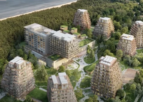 Projektu "Jūrmalas čiekuri" vizualizācija./Metu konkursa uzvarētājs.