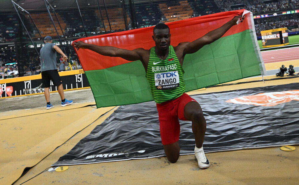 Zango trīssoļlēkšanā sagādā Burkinafaso pirmo zelta medaļu pasaules vieglatlētikas čempionātu vēsturē