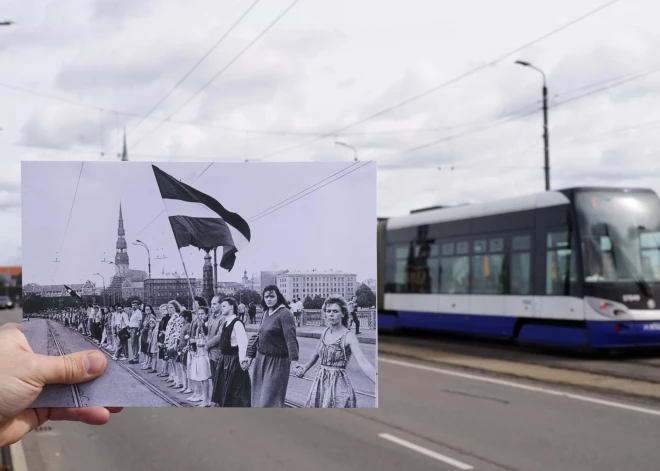 В честь 34-летия Балтийского пути Государственная канцелярия выпустила фотогалерею, где представлены фотографии событий 1989 года и того, как сегодня выглядят места, где проходил Балтийский путь.