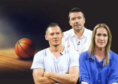 Jānis Blūms, Kristaps Janičenoks un Liene Jansone.