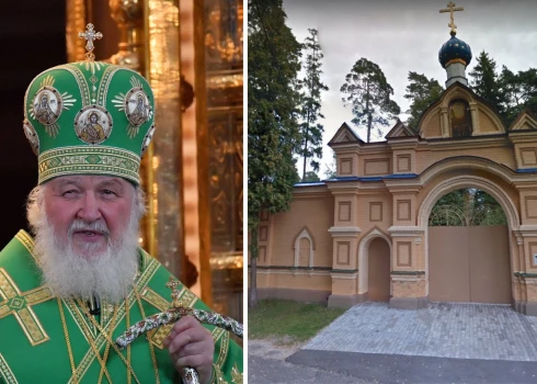 Pareizticīgo klosterī Valgundē aizlūdz par patriarhu Kirilu, kurš atbalsta Putinu un Krievijas iebrukumu Ukrainā.