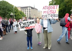 ФОТО: у памятника Свободы прошел организованный Шлесерсом протест против правительства: пришло около 500 человек