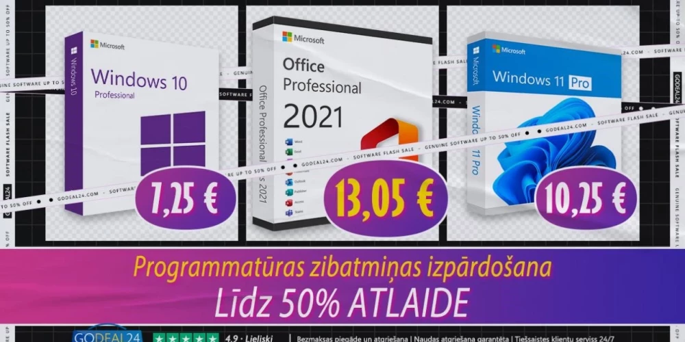 Godeal24: ietaupiet līdz 90%! Iegūstiet MS Office 2021 licenci tikai par 13,05 €!
