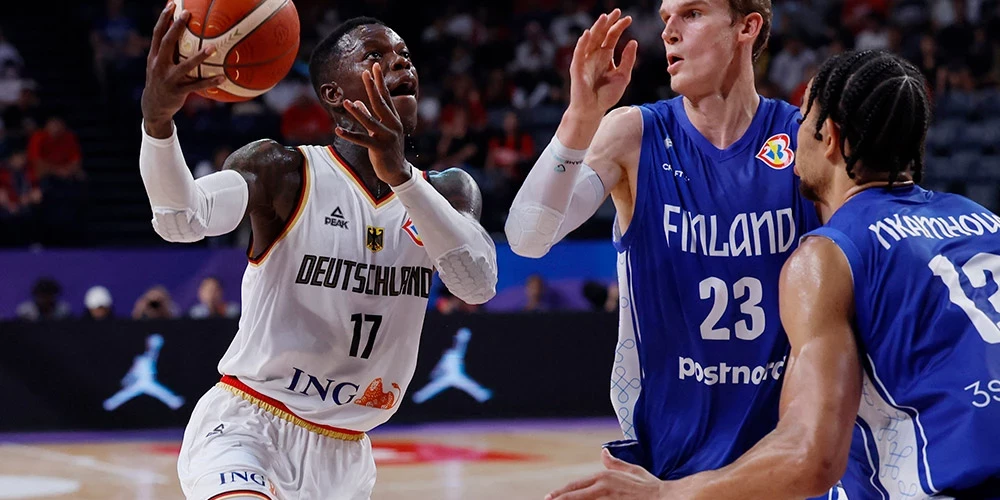 Vācijas basketbolisti pieveic somus un Pasaules kausa finālturnīru turpina bez zaudējumiem; trešais panākums arī Dominikānai