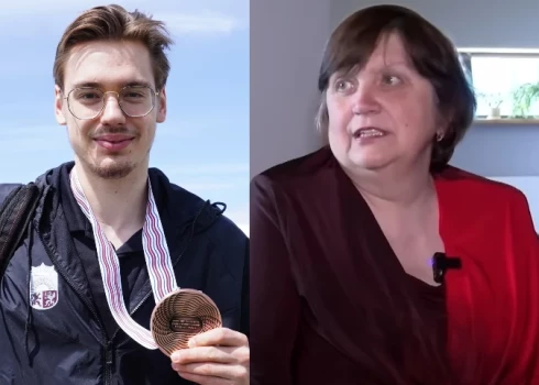 Артур Шилов и его бабушка (Фото: LETA / скриншот видео)