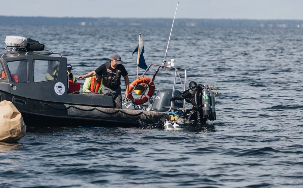 Første «spøkelsesnett» tatt opp av havet i Engure