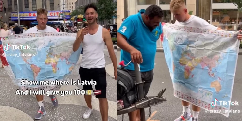 В основном жители Нью-Йорка не знают, где находится Латвия!