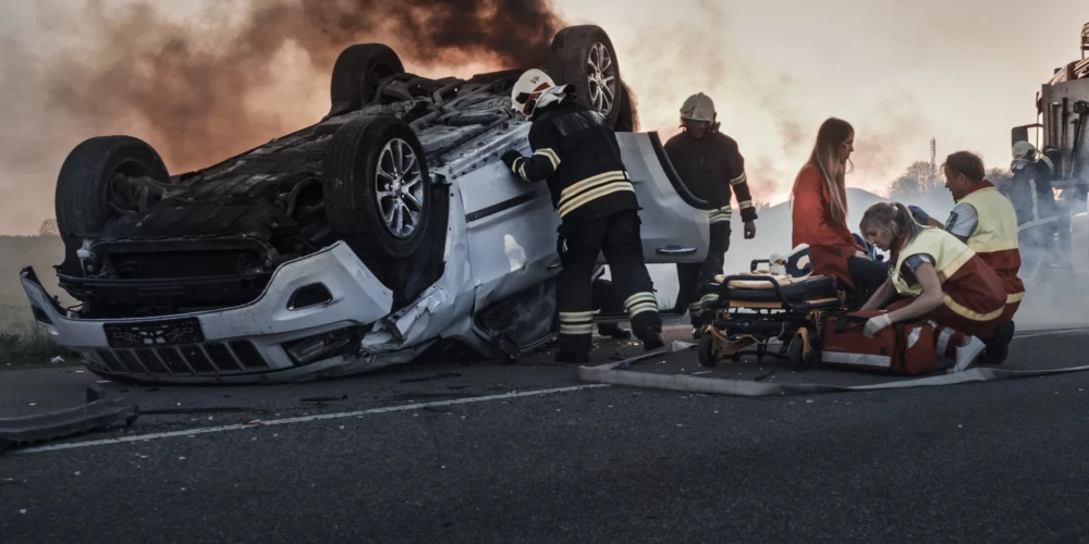 Под Вентспилсом в результате столкновения четырех автомобилей погиб человек