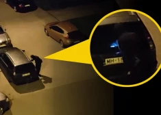 VIDEO: divi aizdomīgi vīrieši Purvciemā naktī pārlūko automašīnu salonus