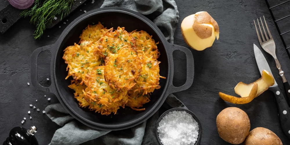 Rīvētās kartupeļu pankūkas