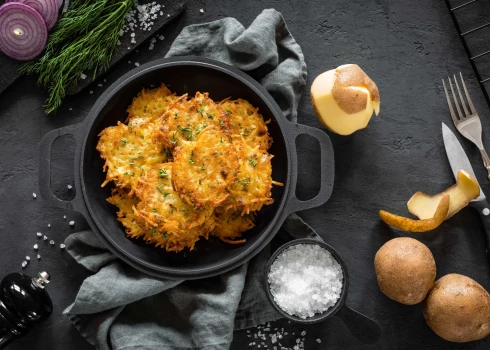 Rīvētās kartupeļu pankūkas