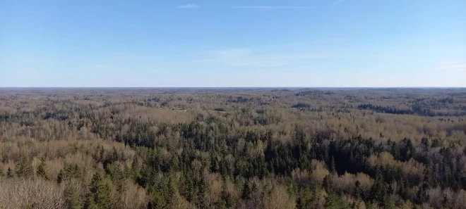 Skats no Lielā Liepu kalna skatu torņa.