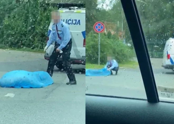 Sarkandaugavā uz ielas pēkšņi miris vīrietis, policija viņu apsegusi ar polietilēnu. Tālāk notikušais rada neizpratni