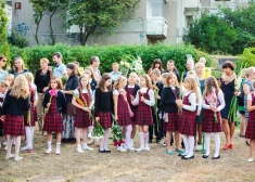 1. septembris kādā no skolām Lietuvas galvaspilsētā Viļņā (Ilustratīvs foto).