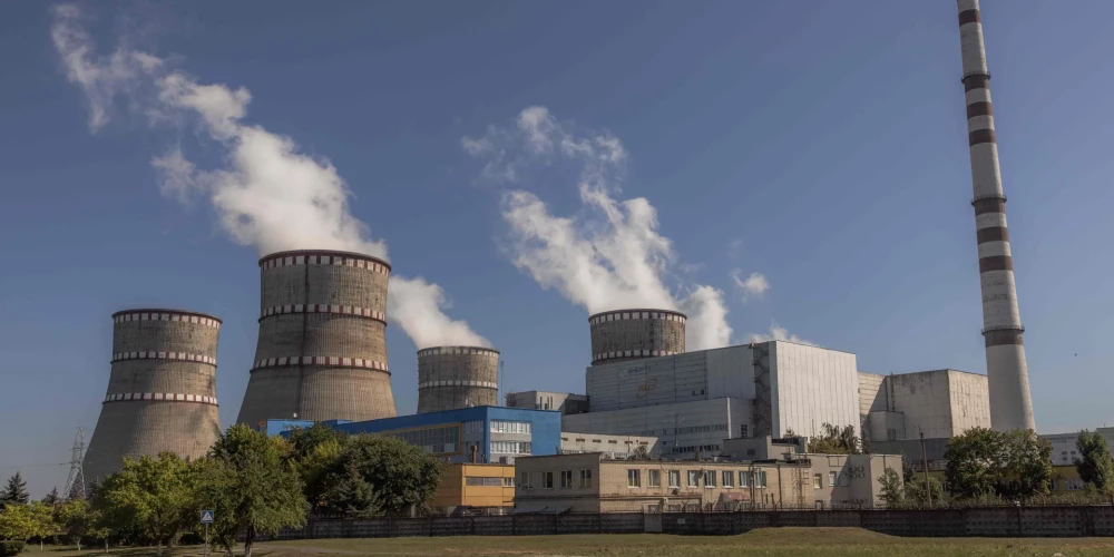 Rivnes atomelektrostacija Varasā, Rivnes apgabalā, Krievijas iebrukuma Ukrainā laikā.