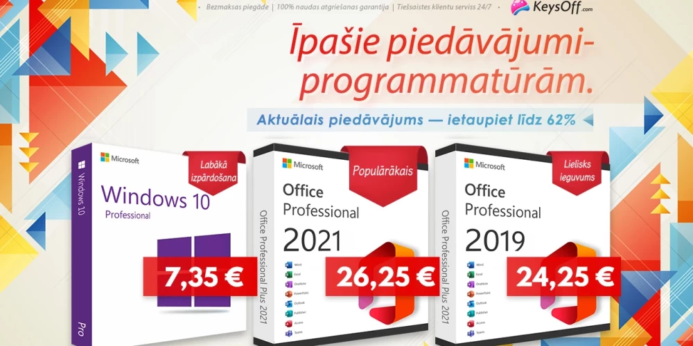 Keysoff īpašais piedāvājums: Visu mūžu un oriģinālā Windows 11 Pro par 10,45 €!