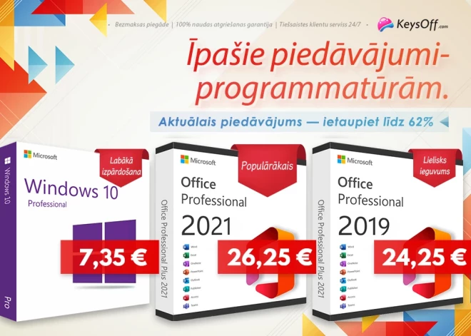 Keysoff īpašais piedāvājums: Visu mūžu un oriģinālā Windows 11 Pro par 10,45 €!