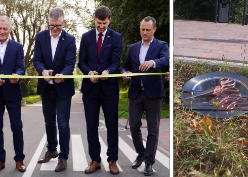 Торжественное перерезание ленточки ножницами, которые затем были утеряны.