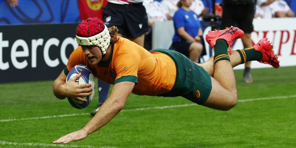 Austrālija ar uzvaru pār Portugāli noslēdz regbija Pasaules kausa izcīņas grupas fāzi