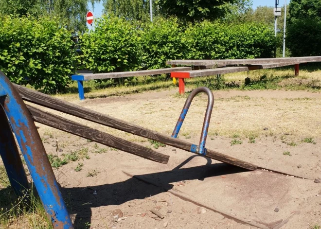 Bērnu rotaļlaukums Līvānos.