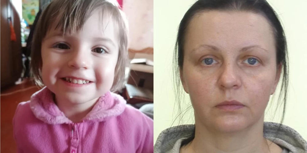 Policija lūdz palīdzību - Krāslavas novadā bez vēsts pazudusi sieviete ar meitiņu