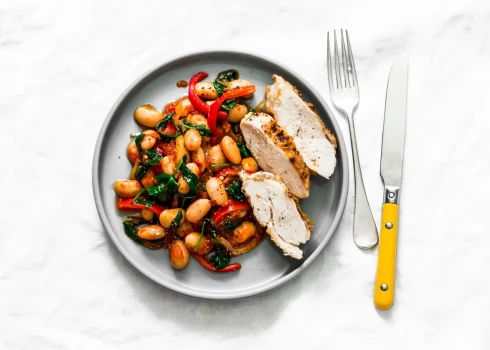 Vistas fileja ar pupiņām