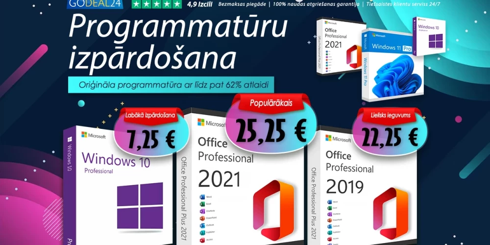 Iegādājieties "Office 2021 Pro Plus" vienkārši par 25€. "Godeal24" māca, kā lejupielādēt, instalēt un aktivizēt!