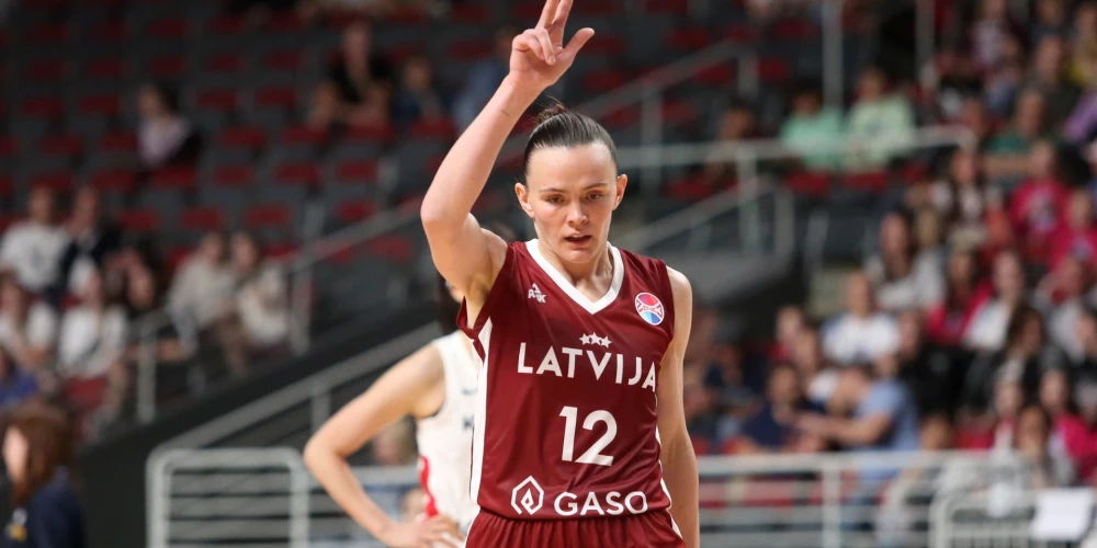 Latvijas sieviešu basketbola izlases līdere Anete Šteinberga.