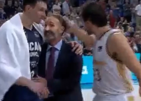 VIDEO: spāņu basketbola zvaigzne Ļuļs izceļas ar vēl vienu provokāciju; mūsu Rodions Kurucs neļauj sākties asumiem