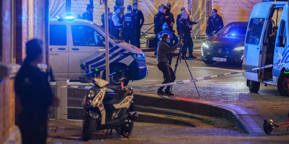 Beļģijas policija nozieguma vietā