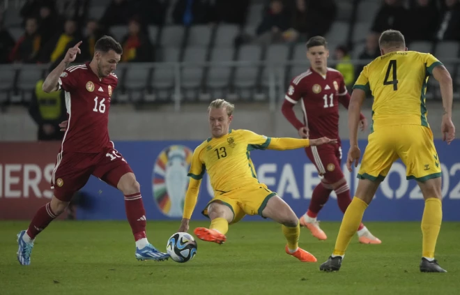 Lietuvas futbolisti mača gaitā bija pat vadībā ar divu vārtu pārsvaru.