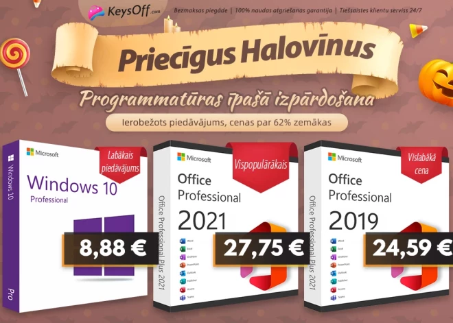 Zems budžets? Izmēģiniet Keysoff Helovīna superizpārdošanu! Authentic Office 2021 Pro tikai par €27,75!