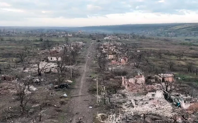 Krievu okupantu atnestā iznīcība Kliščijivkā.