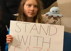Tūnberga atbalsta palestīniešus (ekrānuzņēmums no "X")