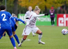 UEFA Nāciju līgas spēle starp Latvijas un Moldovas sieviešu futbola izlasēm Zemgales Olimpiskā centra Jāņa Lūša stadionā